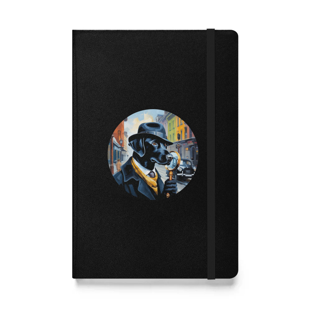 PugMug Custom Black Labrador Retriever Hardcover Bound Notebook
