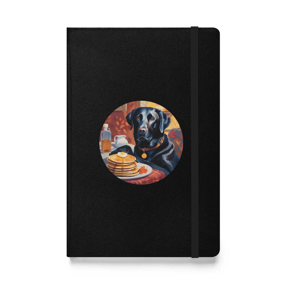 PugMug Custom Black Labrador Retriever Hardcover Bound Notebook
