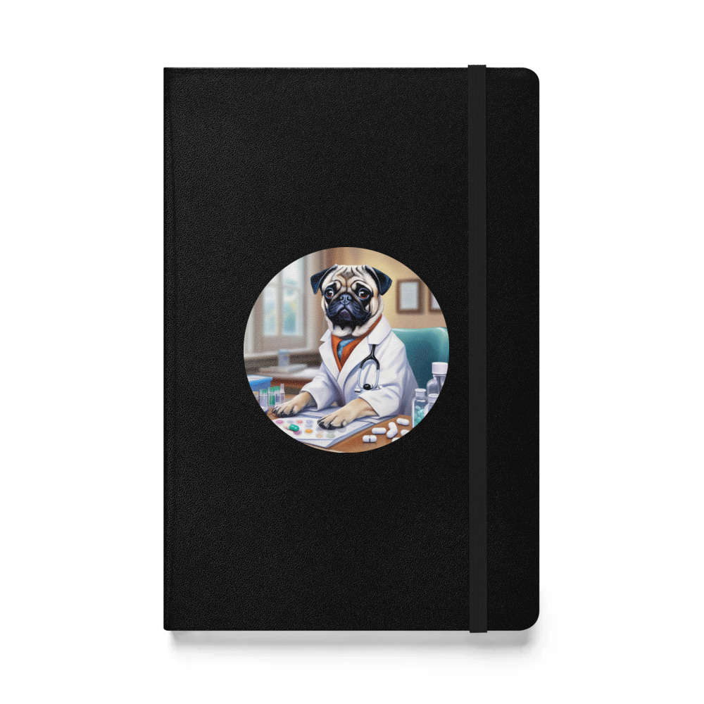 PugMug Custom Pug Hardcover Bound Notebook