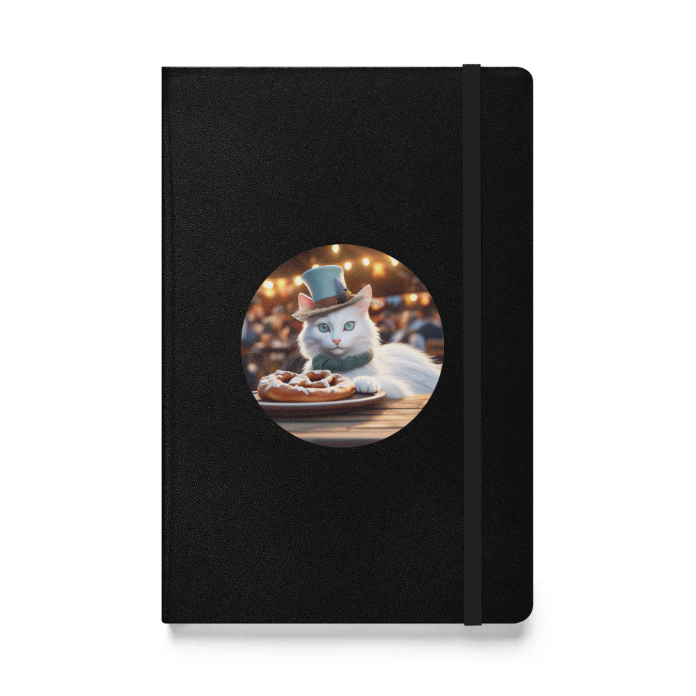 PugMug Custom White Companion Cat Hardcover Bound Notebook