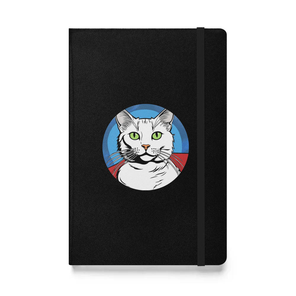 PugMug Custom White Companion Cat Hardcover Bound Notebook