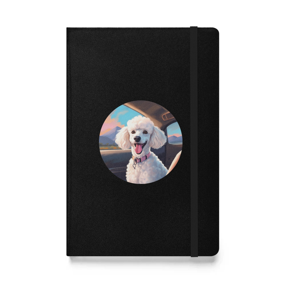 PugMug Custom White Poodle Hardcover Bound Notebook