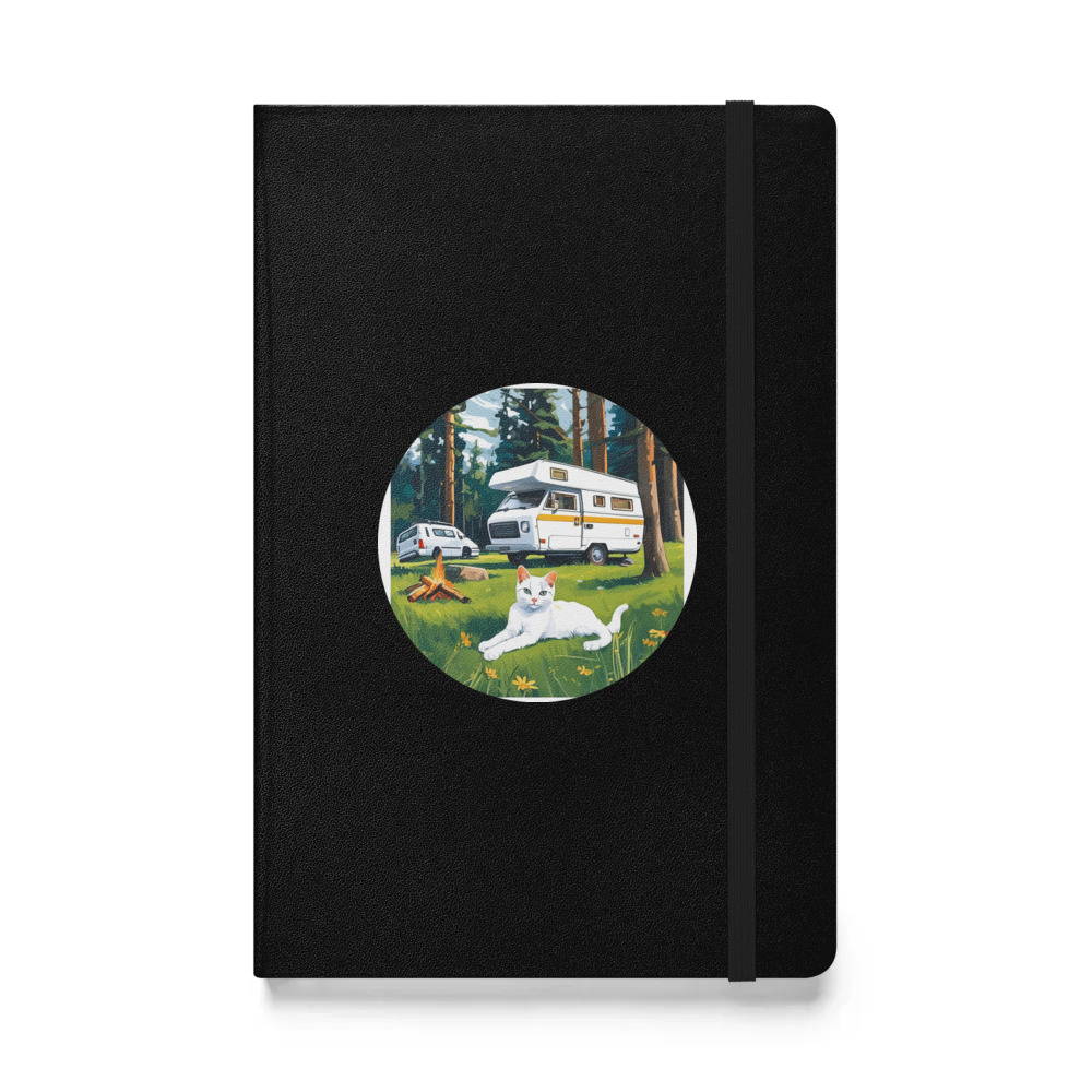 PugMug Custom White Companion Cat Hardcover Bound Notebook