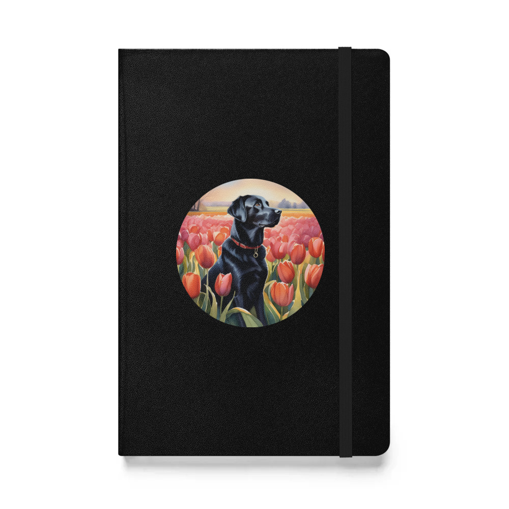 PugMug Custom Black Labrador Retriever Hardcover Bound Notebook