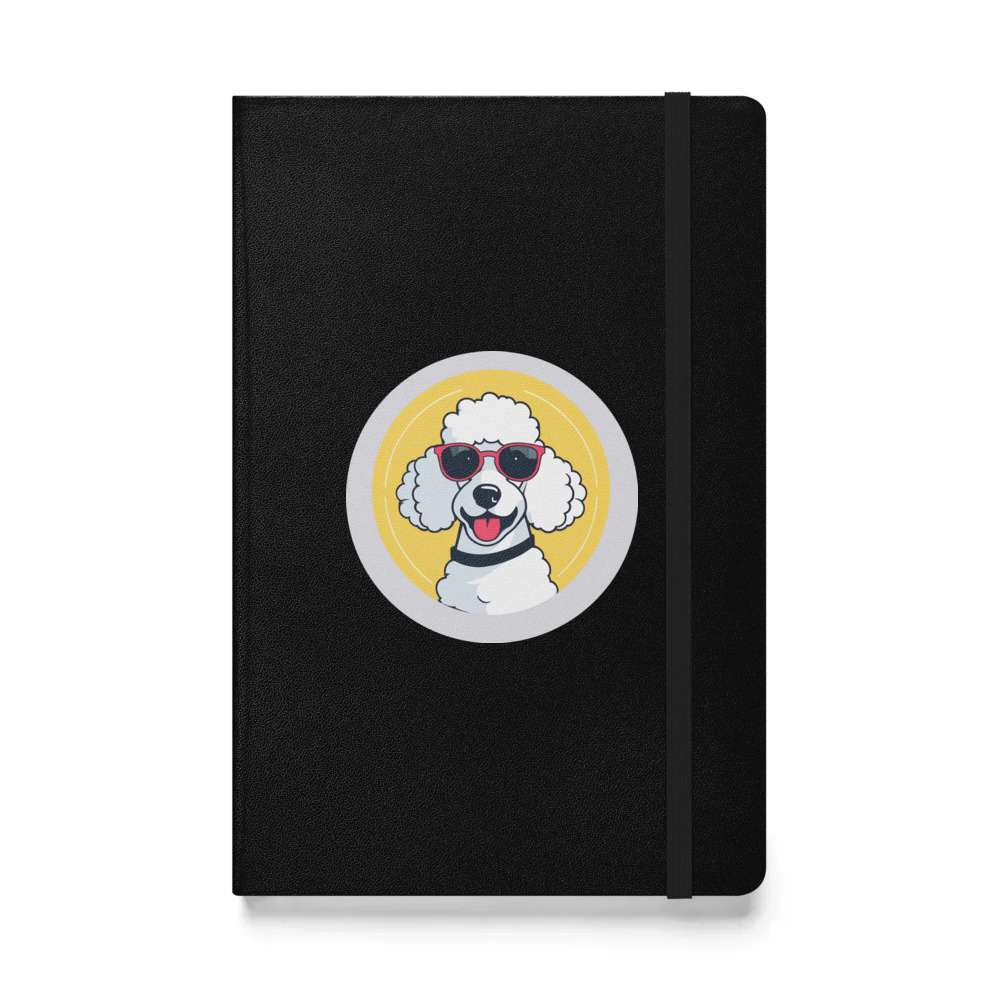 PugMug Custom White Poodle Hardcover Bound Notebook