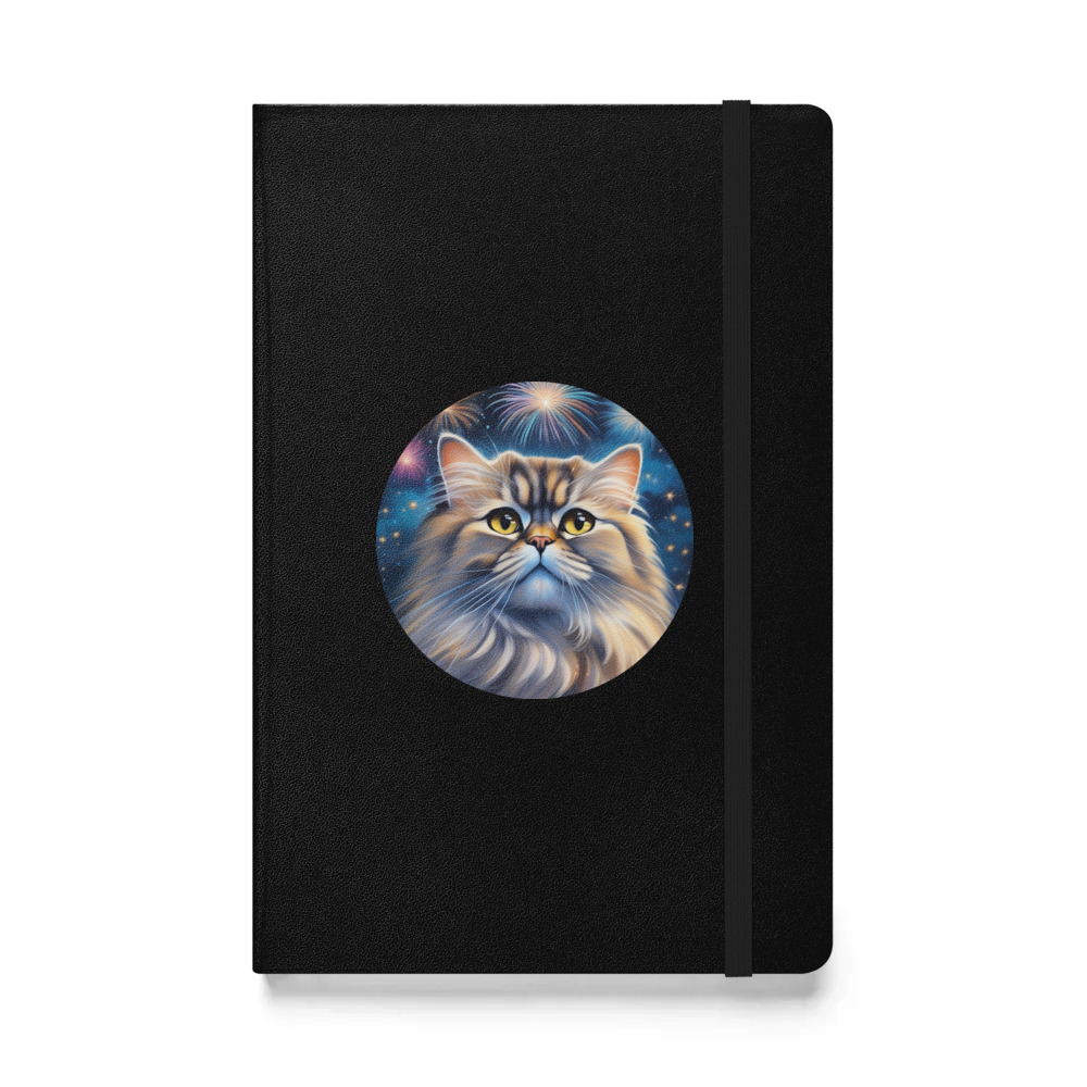 PugMug Custom Tabby Persian Cat Hardcover Bound Notebook