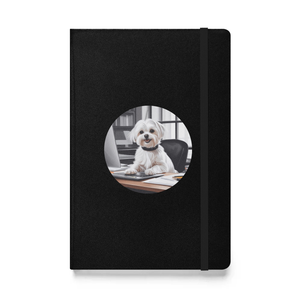 PugMug Custom Maltese Dog Hardcover Bound Notebook