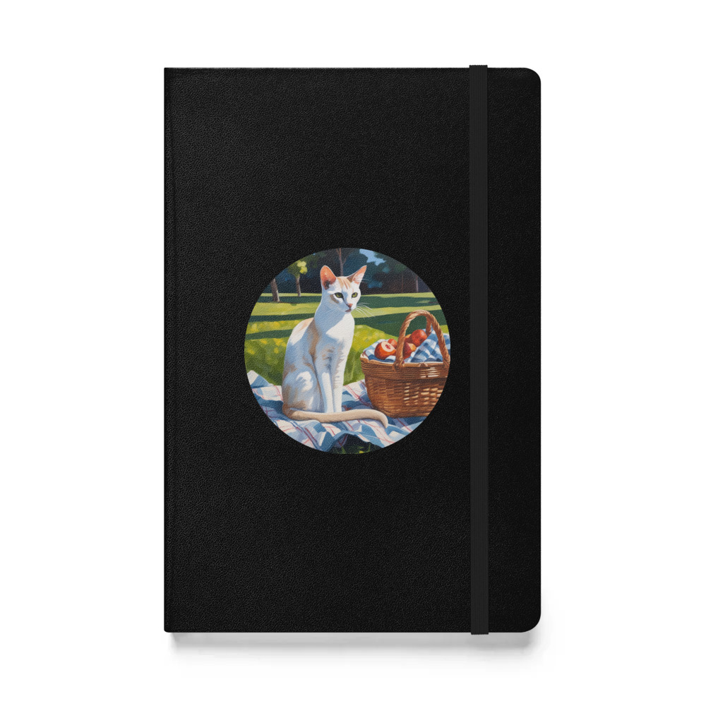 PugMug Custom White Abyssinian Cat Hardcover Bound Notebook