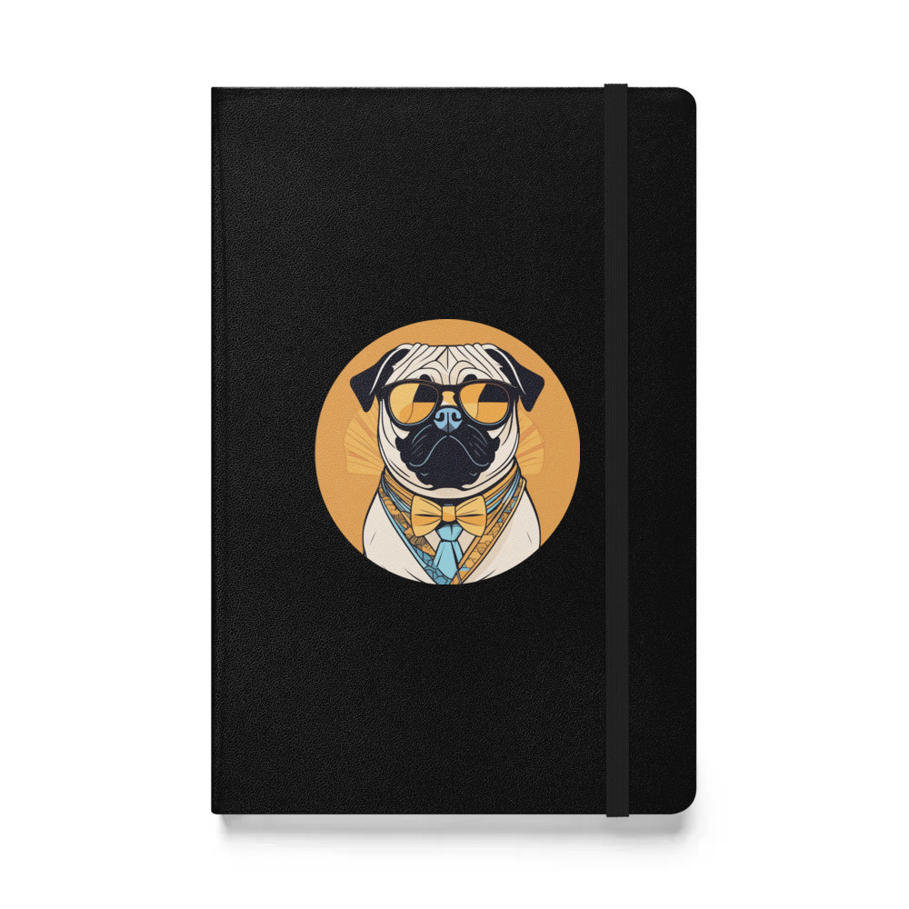 PugMug Custom Pug Hardcover Bound Notebook