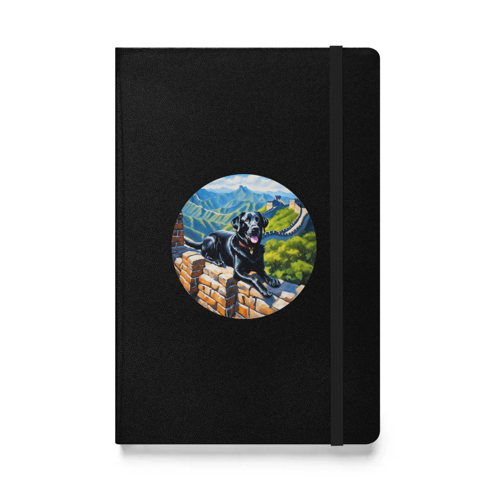 PugMug Custom Black Labrador Retriever Hardcover Bound Notebook