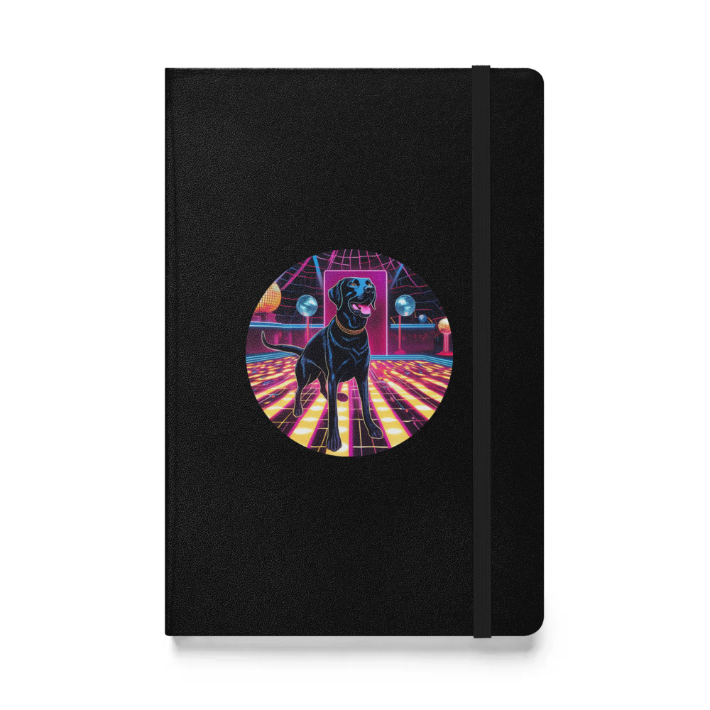 PugMug Custom Black Labrador Retriever Hardcover Bound Notebook