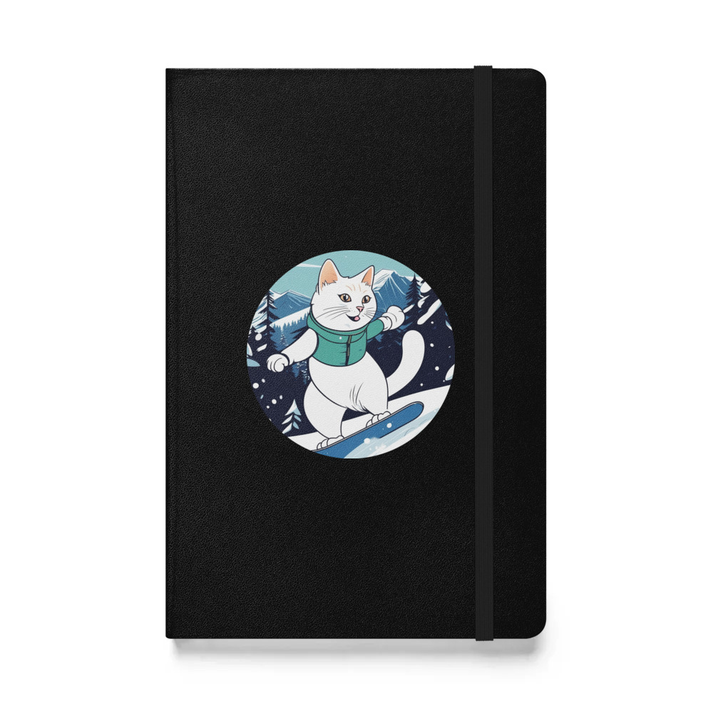 PugMug Custom White Companion Cat Hardcover Bound Notebook