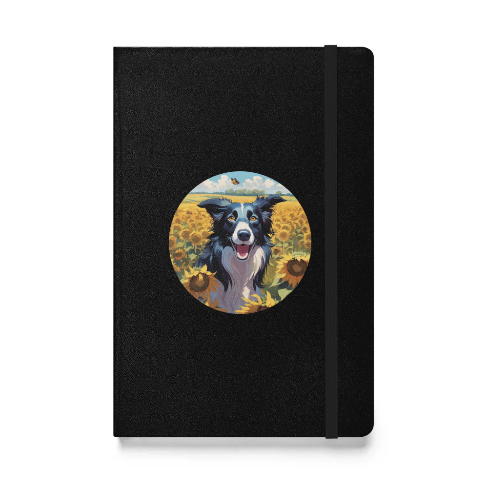 PugMug Custom Border Collie Hardcover Bound Notebook