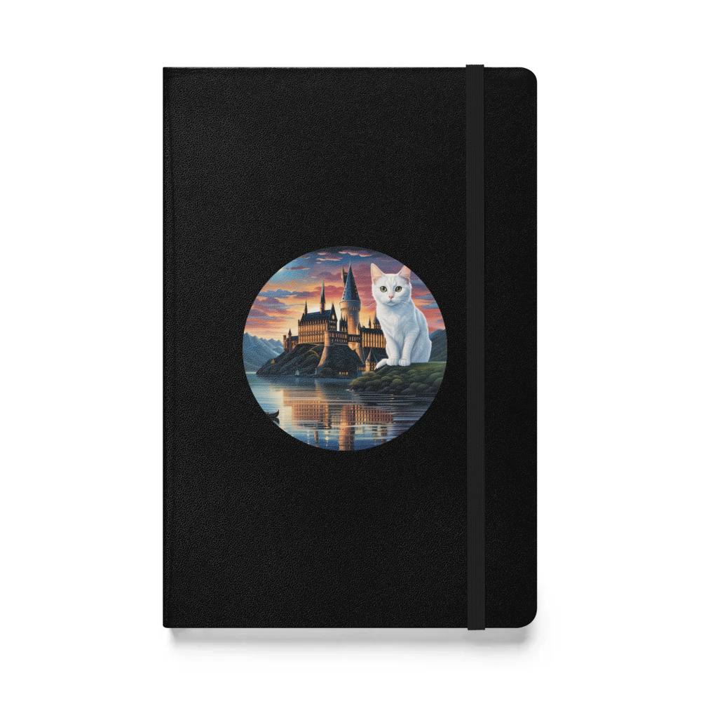 PugMug Custom White Companion Cat Hardcover Bound Notebook