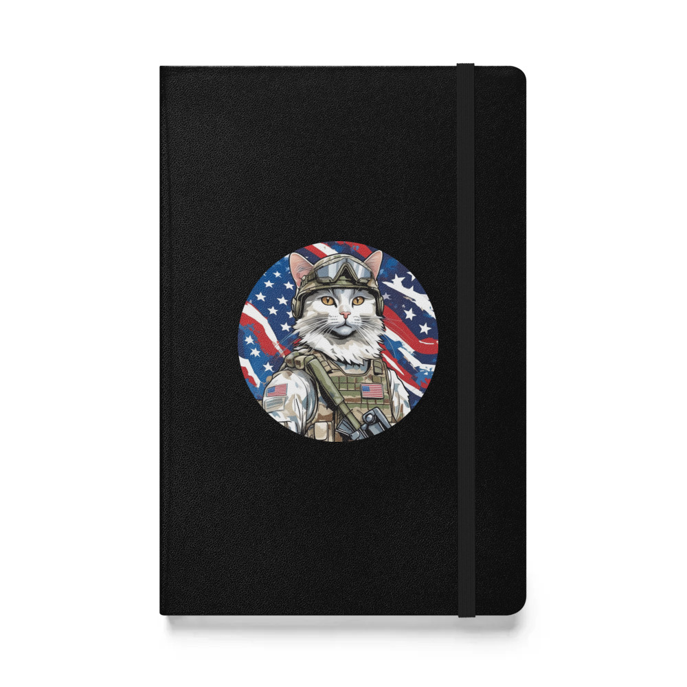 PugMug Custom White Companion Cat Hardcover Bound Notebook