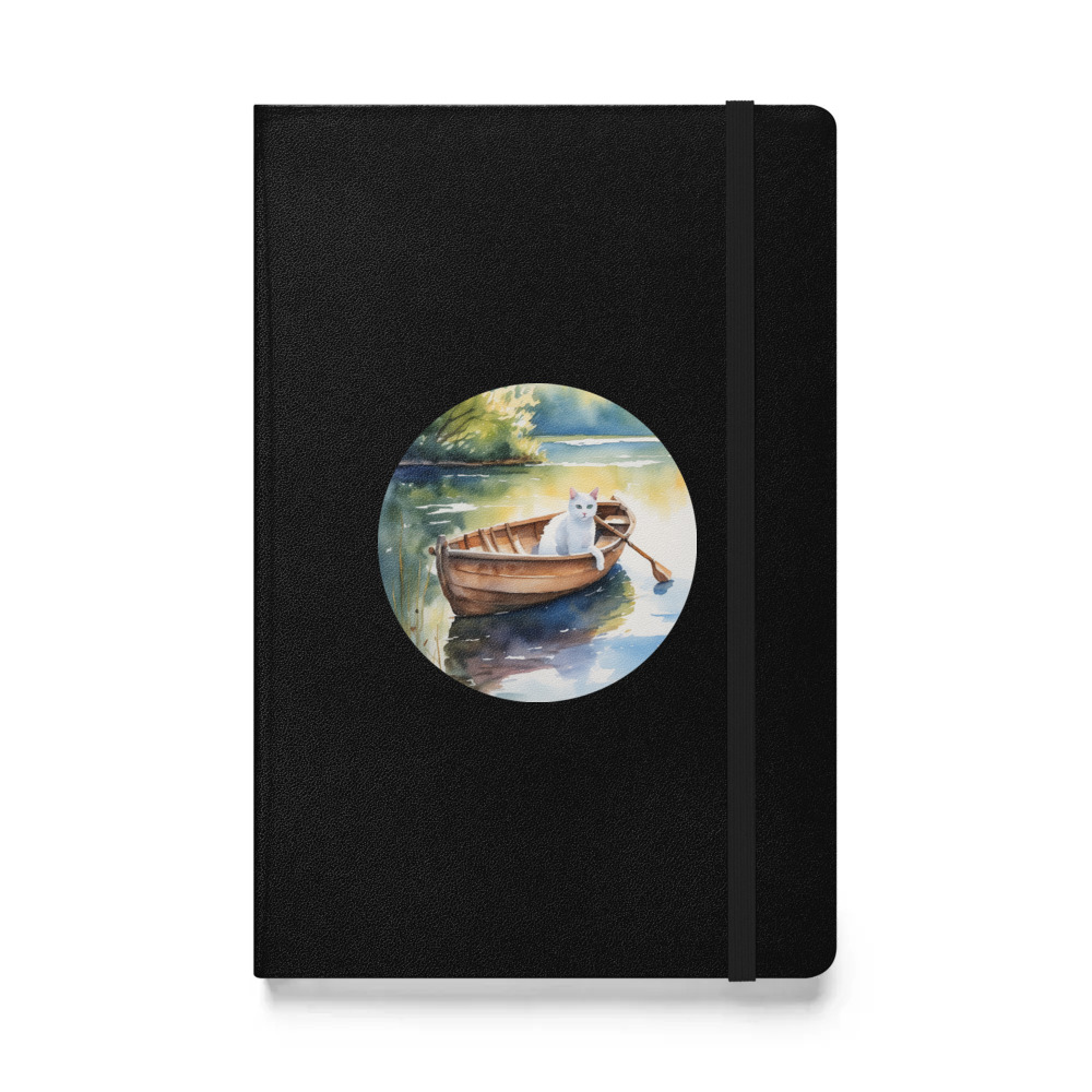 PugMug Custom White Companion Cat Hardcover Bound Notebook
