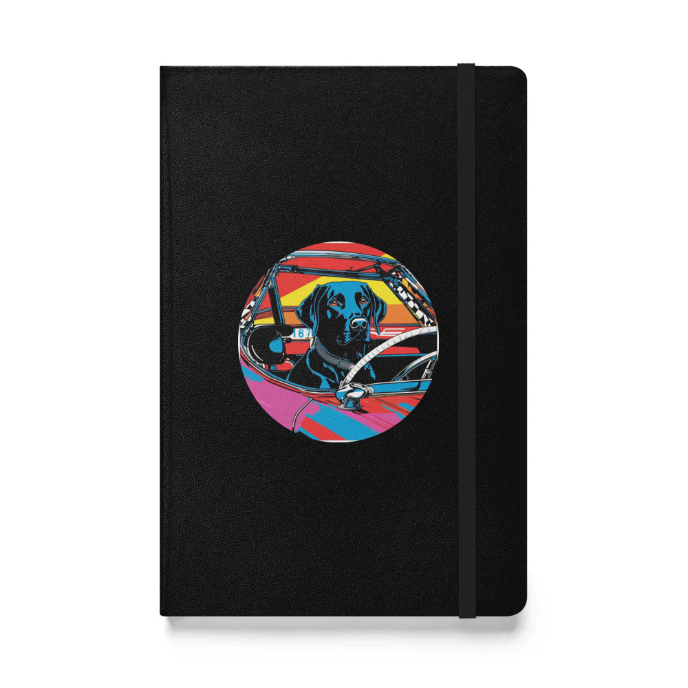 PugMug Custom Black Labrador Retriever Hardcover Bound Notebook