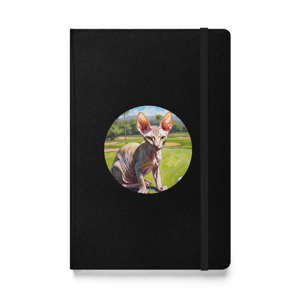 PugMug Custom Tabby Sphynx Cat Hardcover Bound Notebook