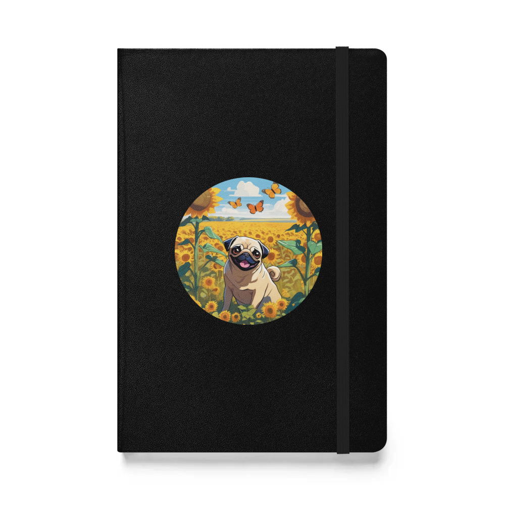 PugMug Custom Pug Hardcover Bound Notebook
