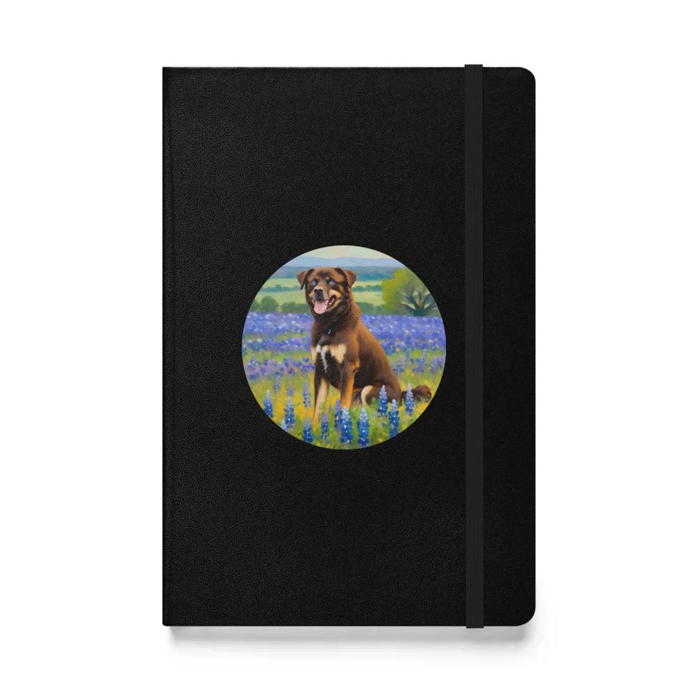 PugMug Custom Blue Hardcover Bound Notebook