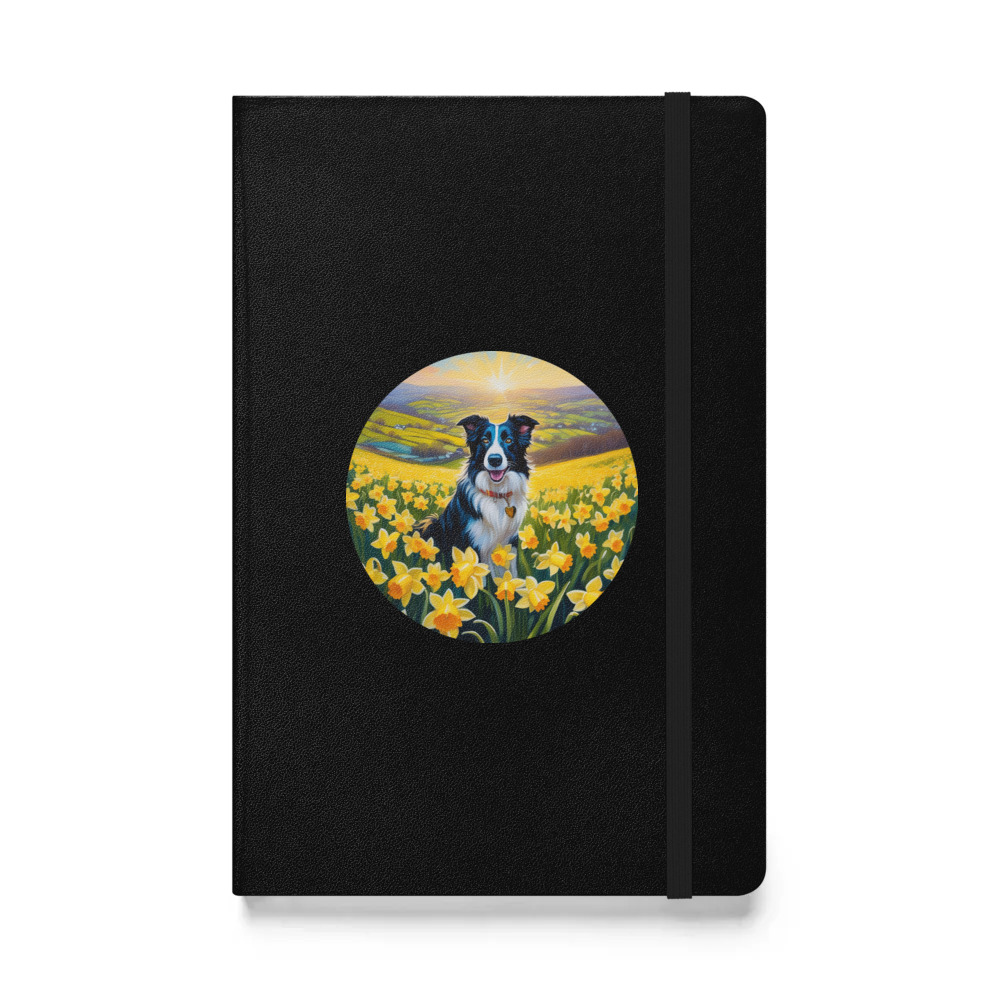 PugMug Custom Border Collie Hardcover Bound Notebook