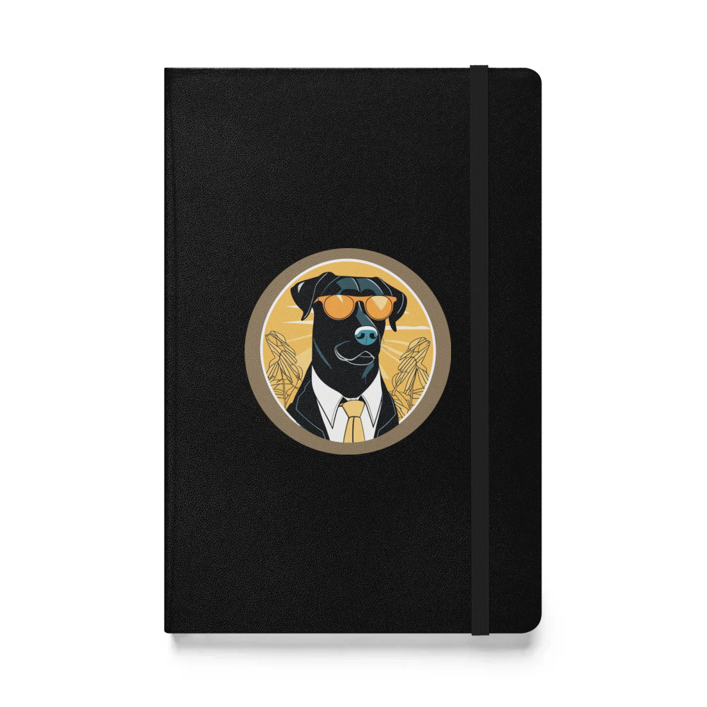PugMug Custom Black Labrador Retriever Hardcover Bound Notebook