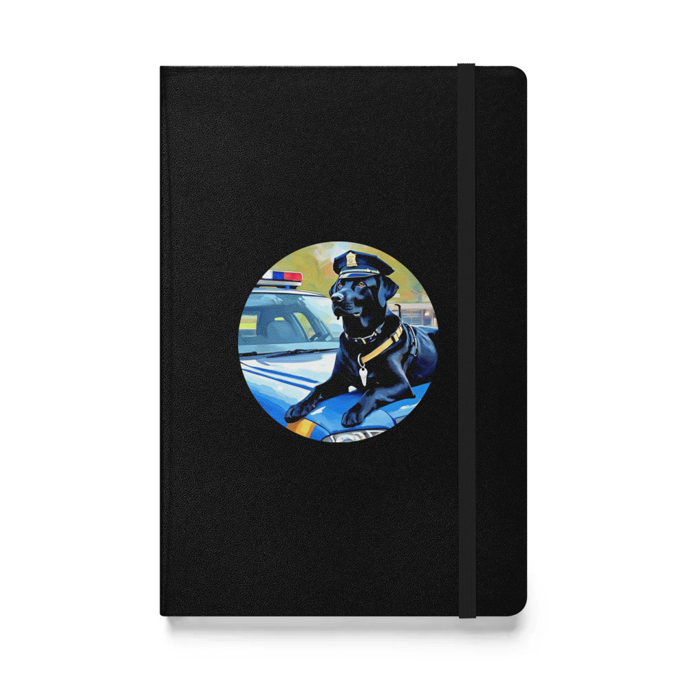 PugMug Custom Black Labrador Retriever Hardcover Bound Notebook