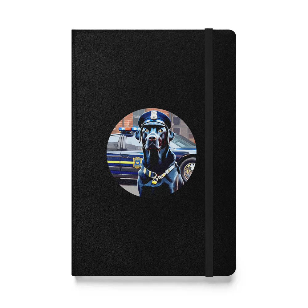 PugMug Custom Black Labrador Retriever Hardcover Bound Notebook