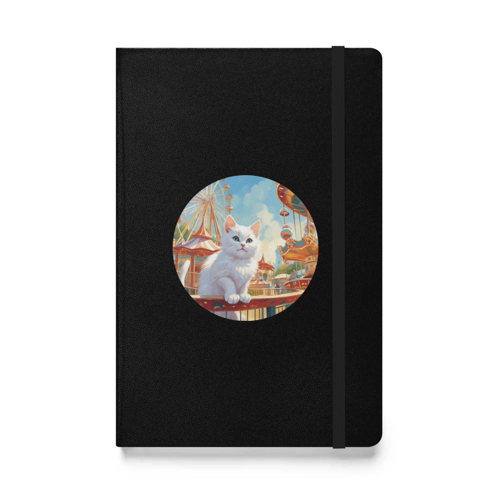 PugMug Custom White Companion Cat Hardcover Bound Notebook