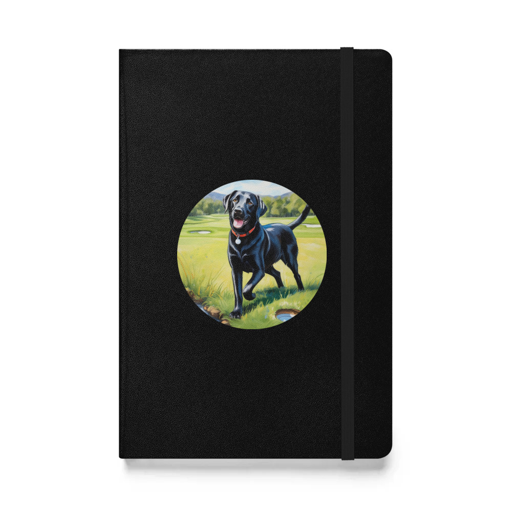 PugMug Custom Black Labrador Retriever Hardcover Bound Notebook