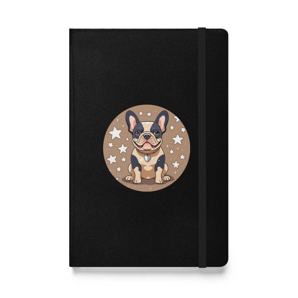 PugMug Custom Tan French Bulldog Hardcover Bound Notebook