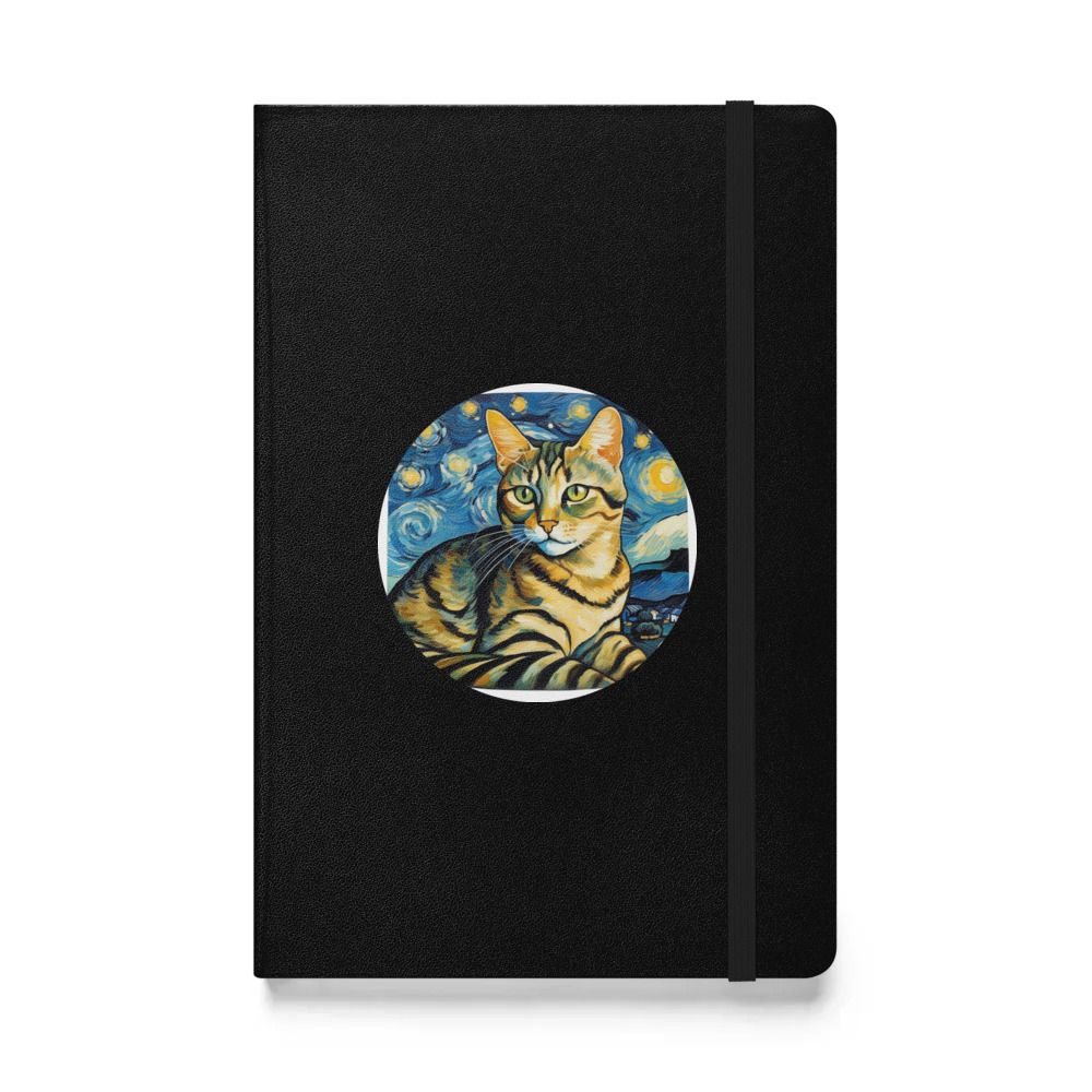 PugMug Custom Tabby Companion Cat Hardcover Bound Notebook