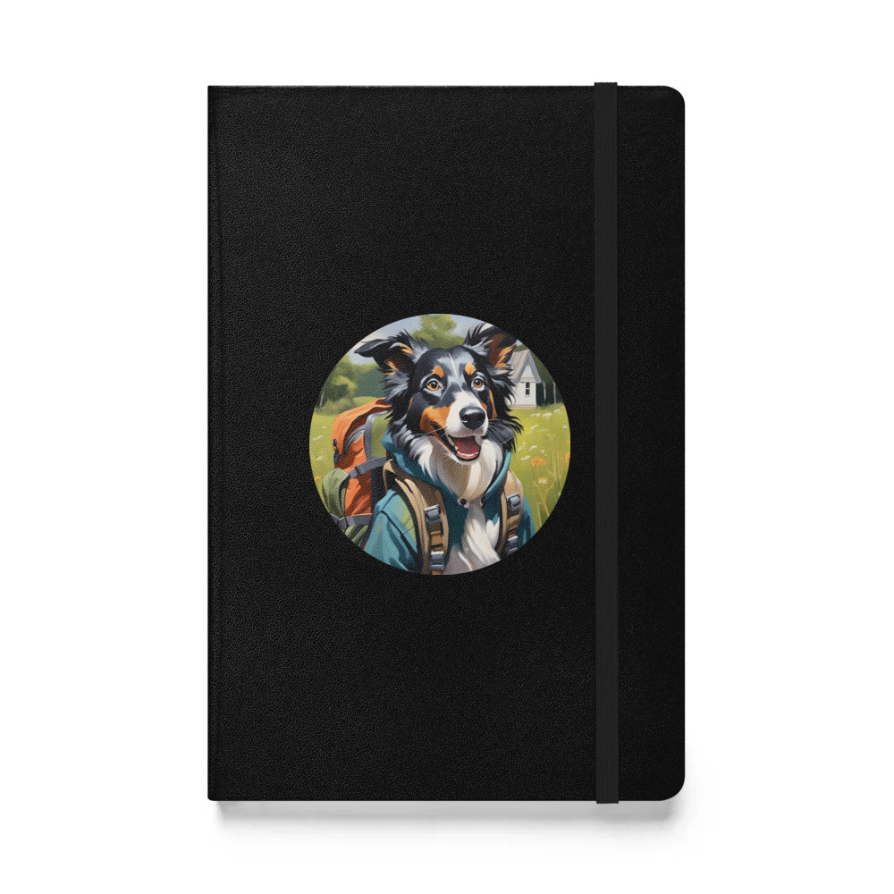 PugMug Custom Border Collie Hardcover Bound Notebook