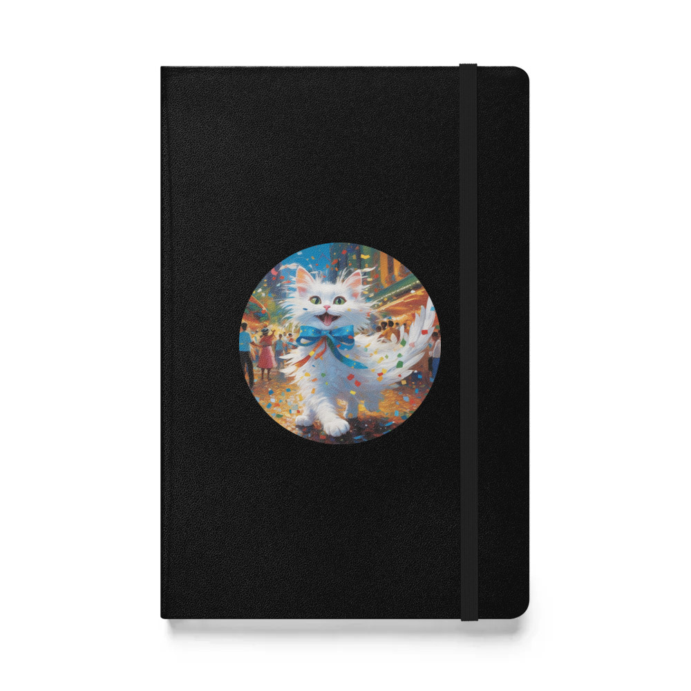 PugMug Custom White Companion Cat Hardcover Bound Notebook