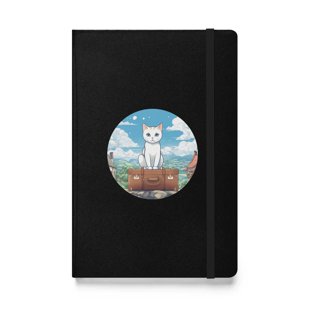 PugMug Custom White Companion Cat Hardcover Bound Notebook