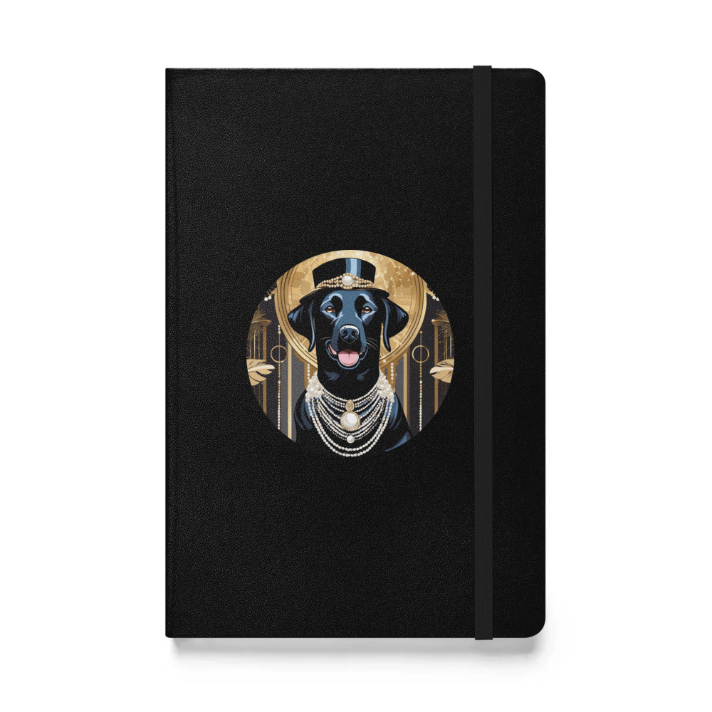 PugMug Custom Black Labrador Retriever Hardcover Bound Notebook