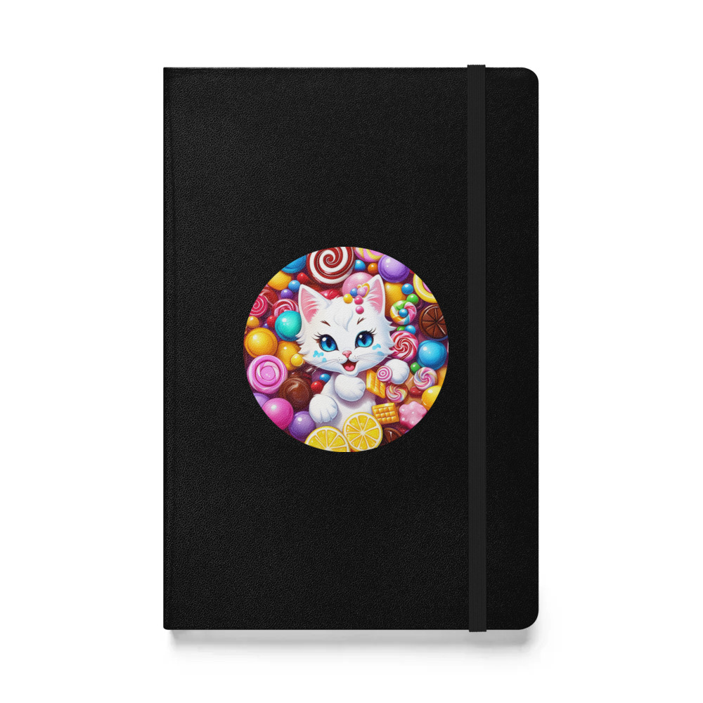 PugMug Custom White Companion Cat Hardcover Bound Notebook