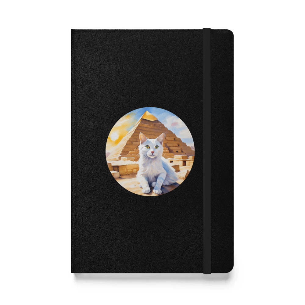PugMug Custom White Companion Cat Hardcover Bound Notebook