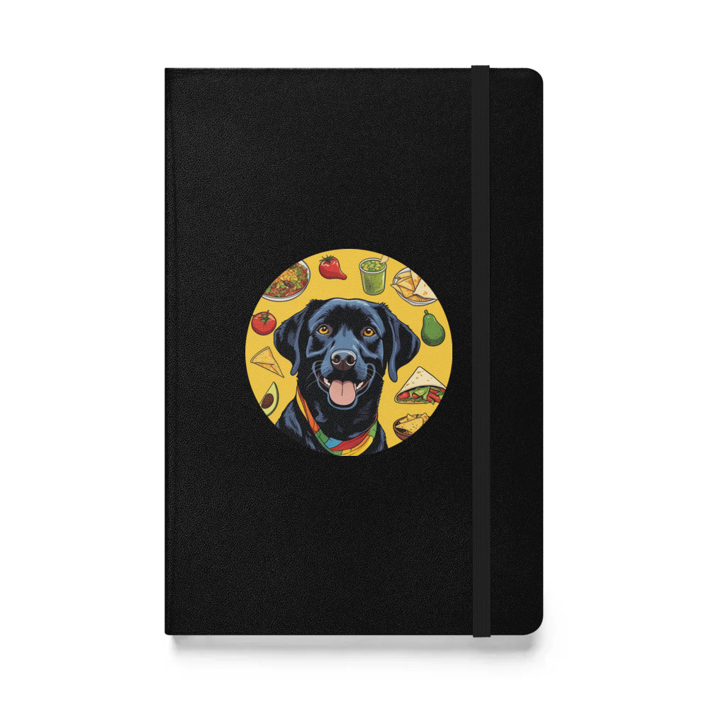 PugMug Custom Black Labrador Retriever Hardcover Bound Notebook