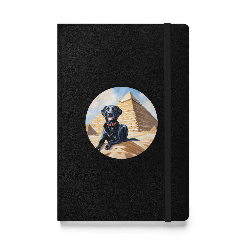 PugMug Custom Black Labrador Retriever Hardcover Bound Notebook