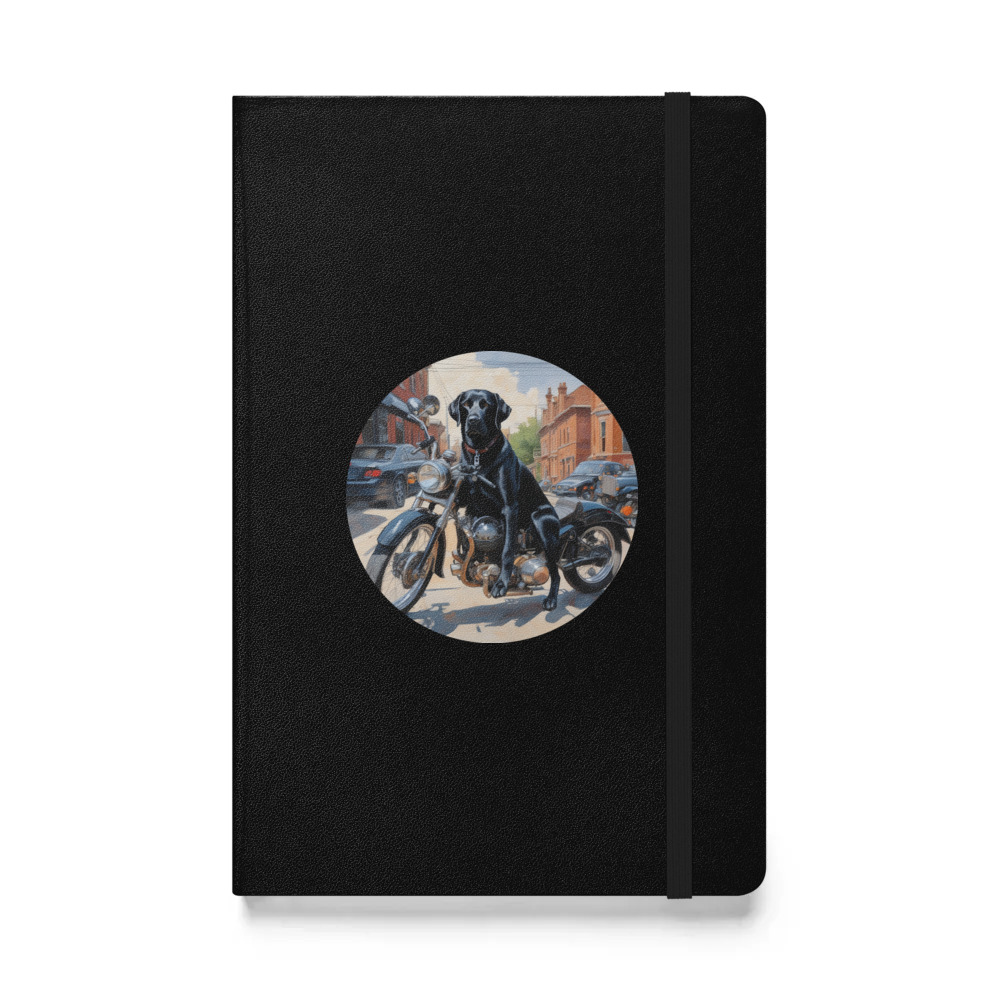 PugMug Custom Black Labrador Retriever Hardcover Bound Notebook