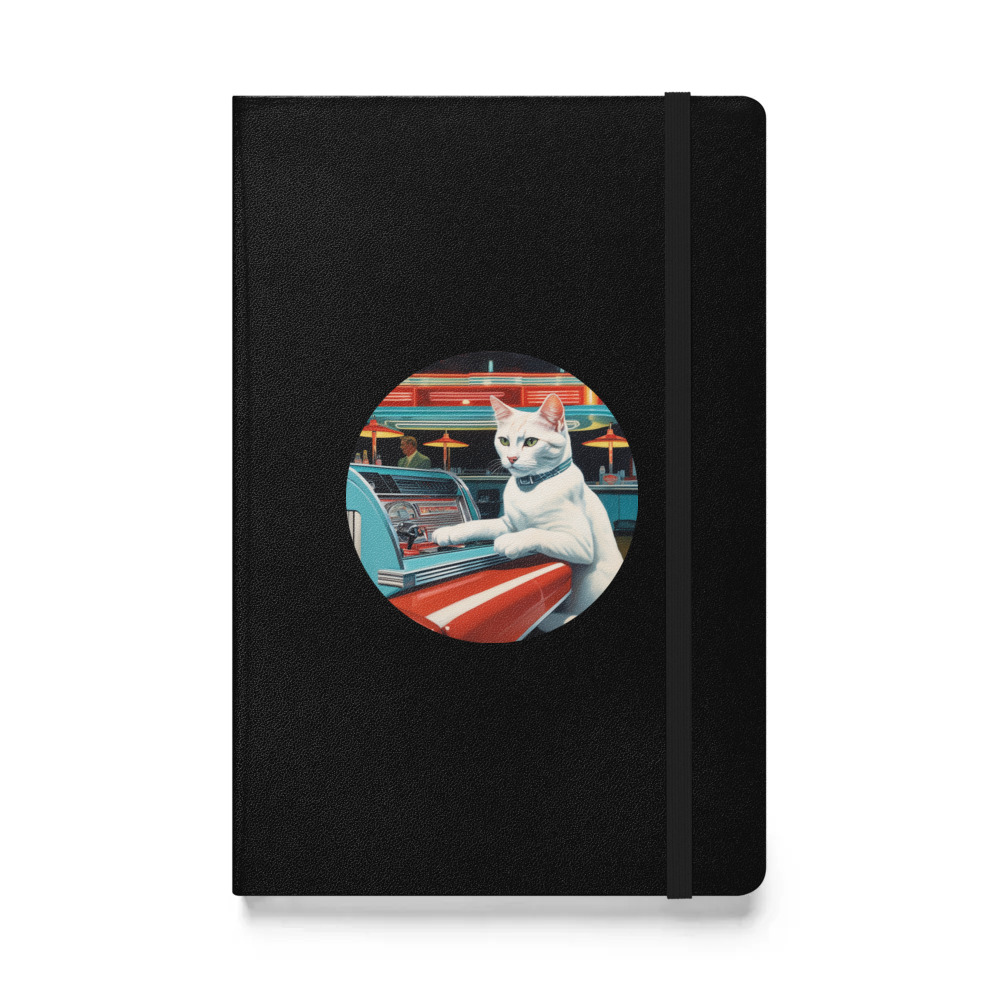 PugMug Custom White Companion Cat Hardcover Bound Notebook