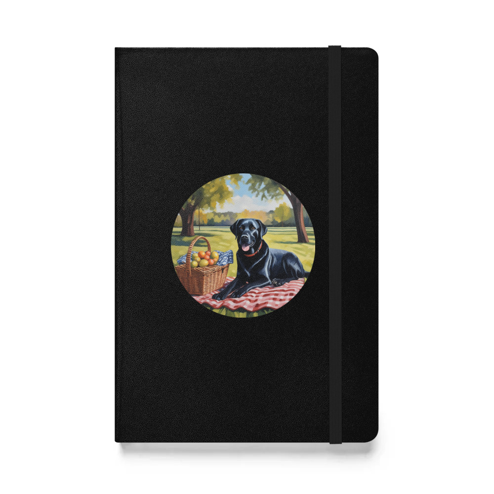 PugMug Custom Black Labrador Retriever Hardcover Bound Notebook