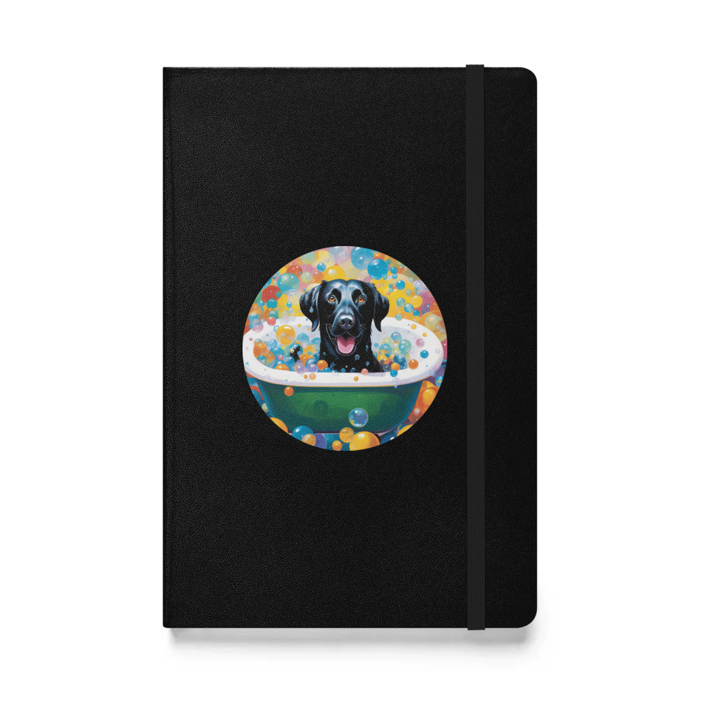 PugMug Custom Black Labrador Retriever Hardcover Bound Notebook