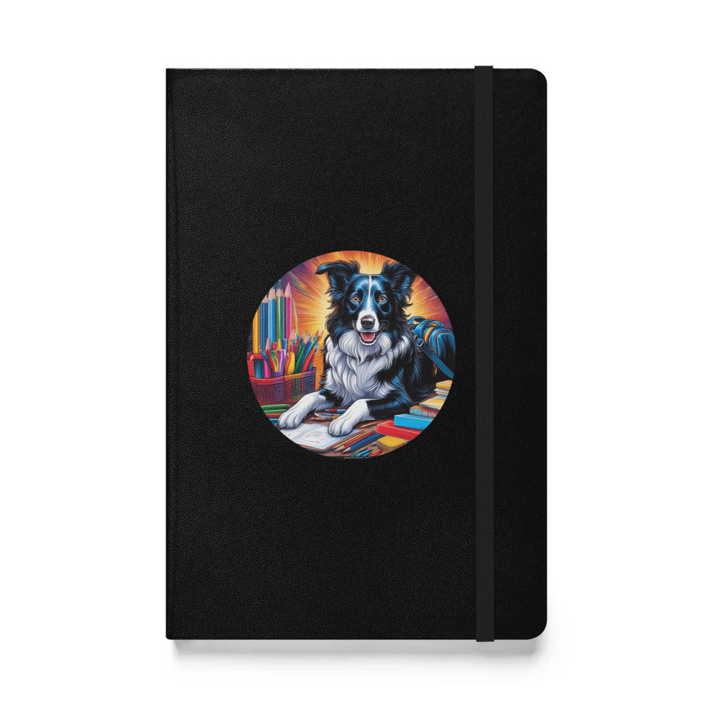 PugMug Custom Border Collie Hardcover Bound Notebook