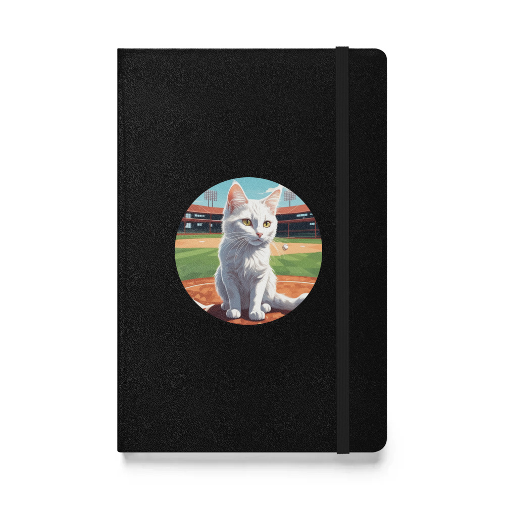 PugMug Custom White Companion Cat Hardcover Bound Notebook