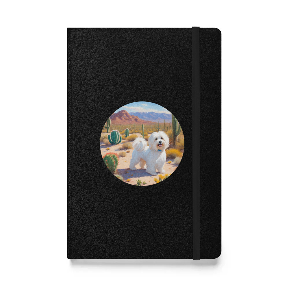 PugMug Custom White Havanese Dog Hardcover Bound Notebook