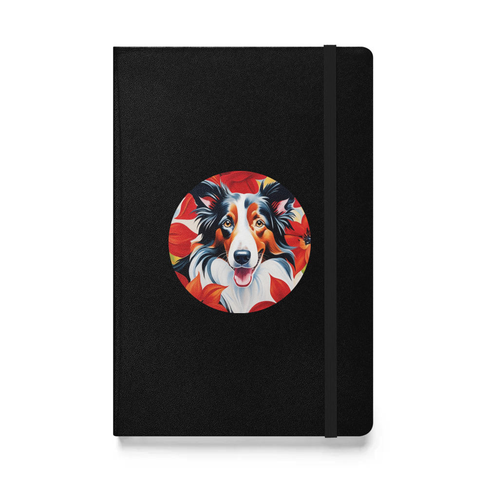 PugMug Custom Border Collie Hardcover Bound Notebook