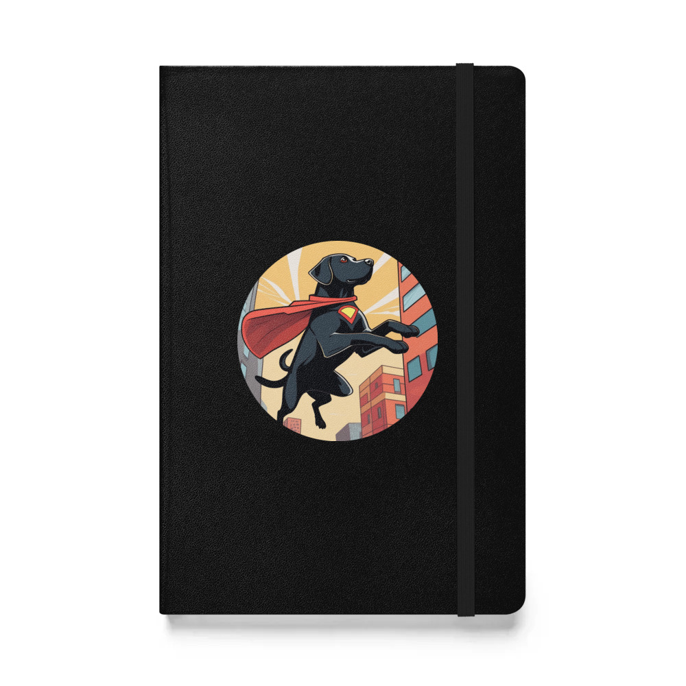PugMug Custom Black Labrador Retriever Hardcover Bound Notebook