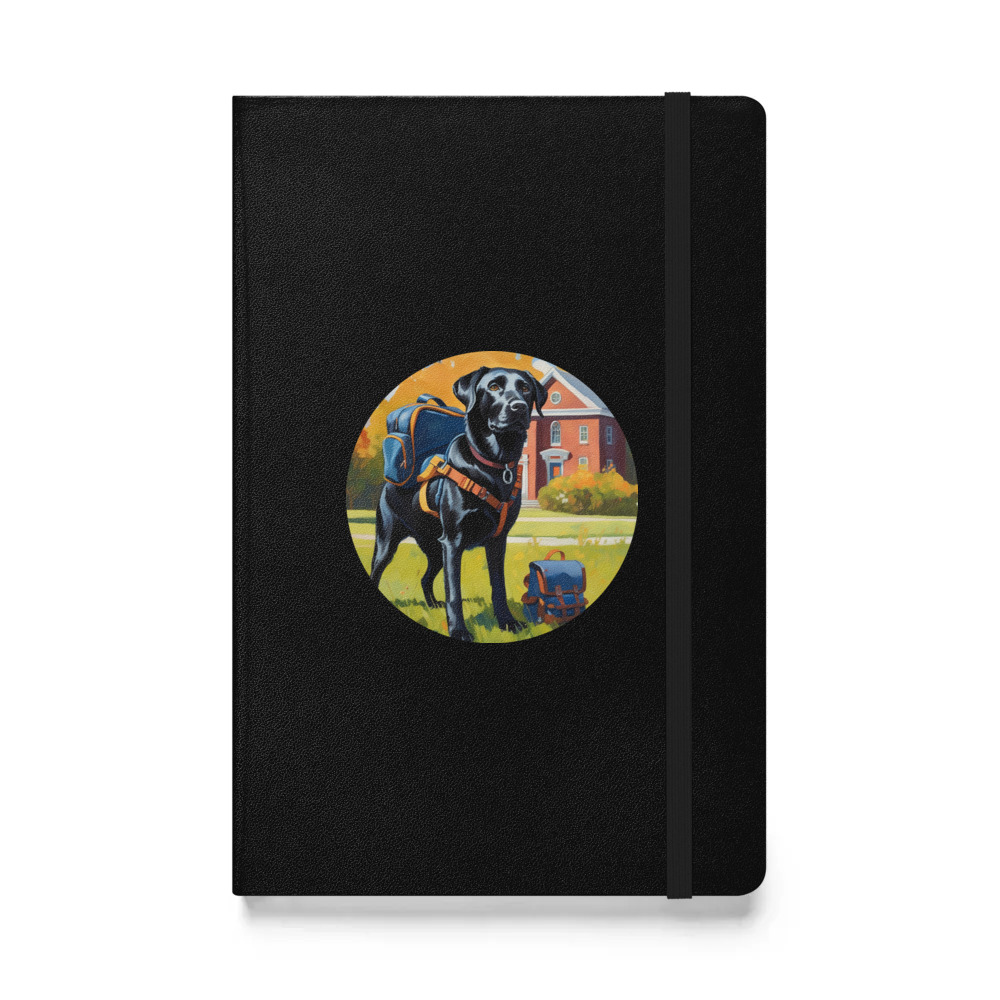 PugMug Custom Black Labrador Retriever Hardcover Bound Notebook